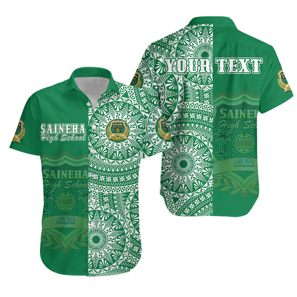 Custom Tonga Saineha High School Matching Dress and Hawaiian Shirt Tongan Ngatu Pattern LT14 - Polynesian Pride