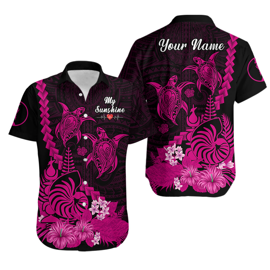 Custom New Caledonia Valentine Couple Matching Dress and Hawaiian Shirt My Sunshine Polynesia Turtle Pink LT14 - Polynesian Pride