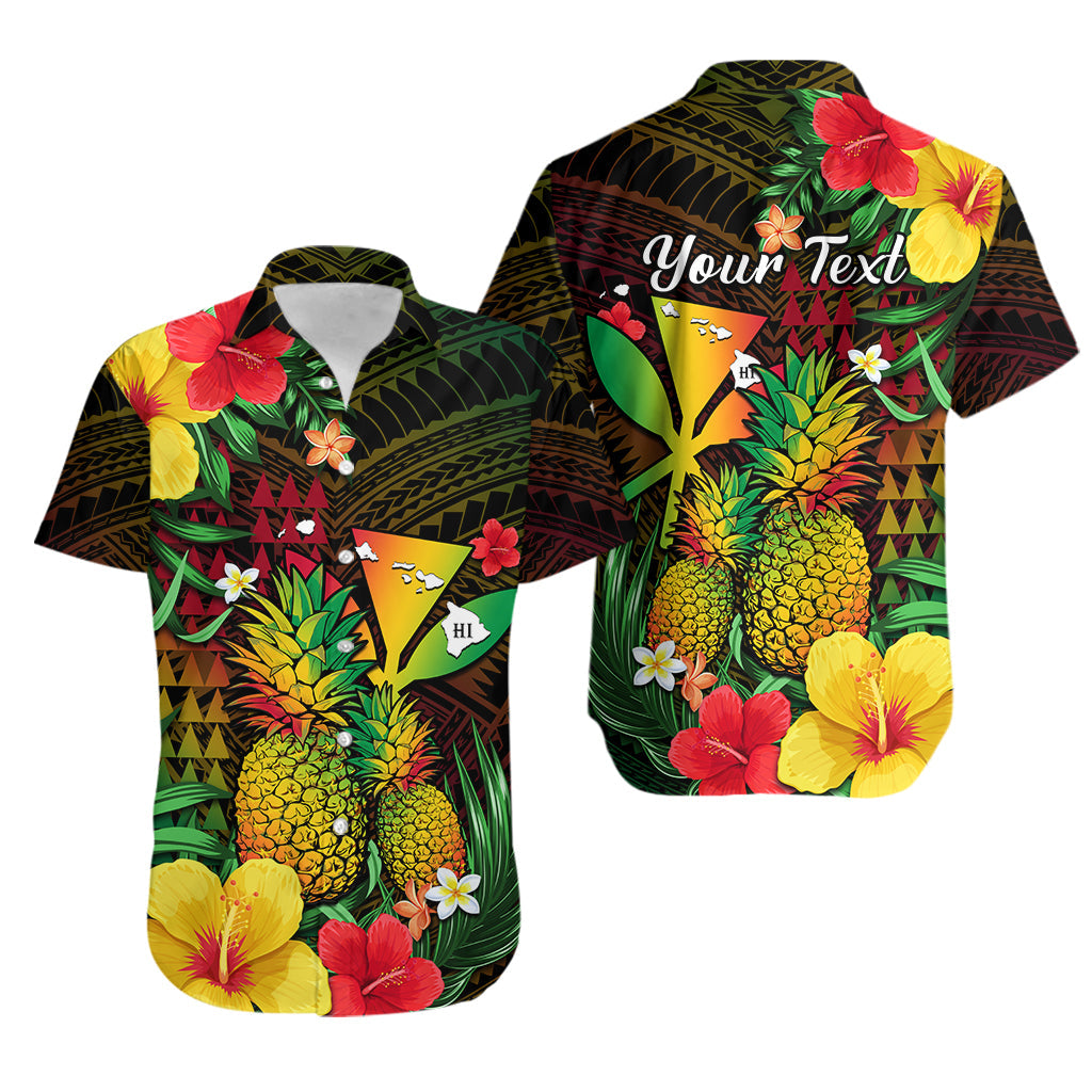 Custom Hawaii Matching Hawaiian Shirt and Dress Pineapple Mix Kakau Reggae Kanaka LT14 - Polynesian Pride