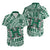 (Custom Text And Number) Hawaii Football Hawaiian Shirt Rainbow Warriors Tribal Kakau LT14 Green - Polynesian Pride