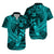 Polynesian Matching Dress and Hawaiian Shirt Turquoise Hawaiian Tribal Hammerhead Shark LT14 - Polynesian Pride