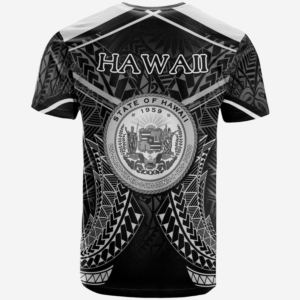 Hawaii T Shirt Hawaii Seal With White Line Style - Polynesian Pride