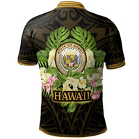 Hawaii Polo Shirt Polynesian Gold Patterns Collection - Polynesian Pride