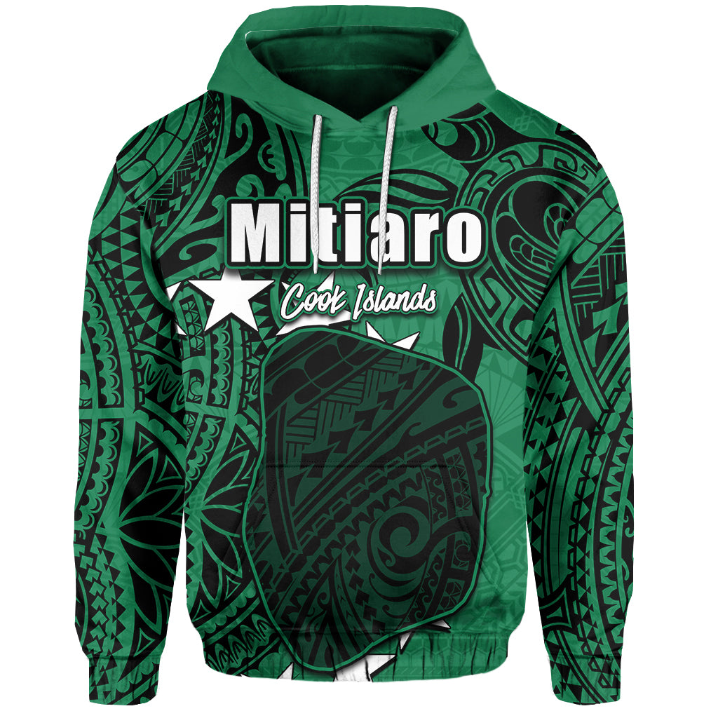 Custom Cook Islands Hoodie Mitiaro LT6 Unisex Green - Polynesian Pride