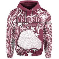 Custom Cook Islands Hoodie Mangaia LT6 Unisex Maroon - Polynesian Pride
