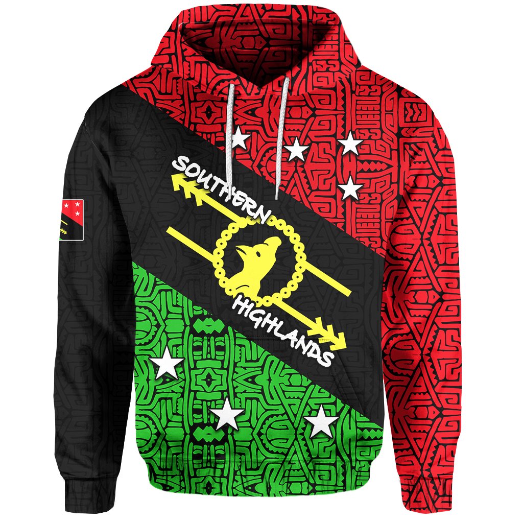 Custom Southern Highlands Province Hoodie of Papua New Guinea (For KIDS) LT6 Unisex Green - Polynesian Pride