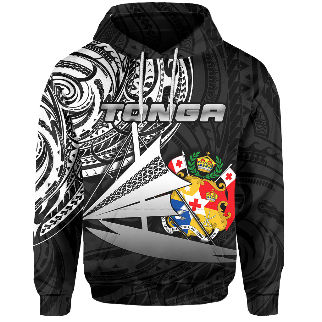 Tonga Hoodie Kalia Polynesian NO.2 LT6 Unisex Black - Polynesian Pride