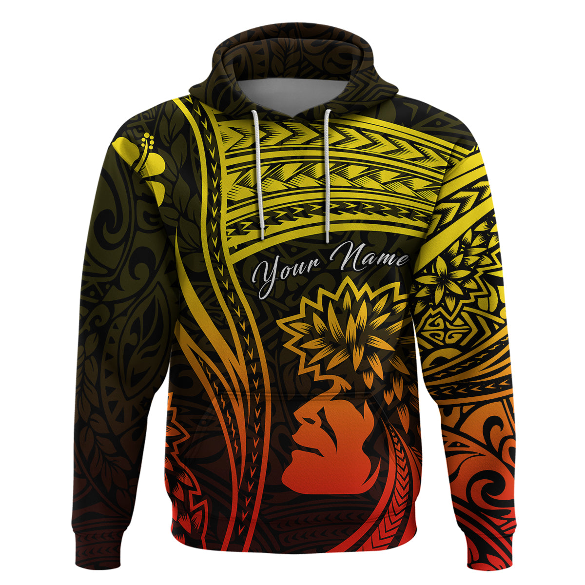 Custom Polynesian Valentine Couple Hoodie I LOVE YOU Hibiscus Style Special LT13 No Women - Polynesian Pride