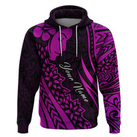 Custom Polynesian Valentine Couple Hoodie I LOVE YOU Hibiscus Style Purple LT13 No Men - Polynesian Pride