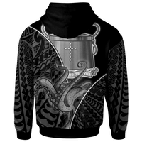 Tokelau Hoodie Octopus Style White Color - Polynesian Pride