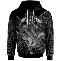 Cook Islands Hoodie Octopus Style White Color Unisex White - Polynesian Pride