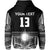 (Custom Text and Number) Marshall Islands Hoodie Best Tattoo Version Black LT13 - Polynesian Pride