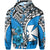 Custom Wallis et Futuna Hoodie Polynesian Pattern and Hibiscus Flowers Version Blue LT13 - Polynesian Pride