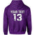 Custom Maori 2021 Zip Hoodie Purple Aotearoa Tattoo Custom Text and Number LT13 - Polynesian Pride