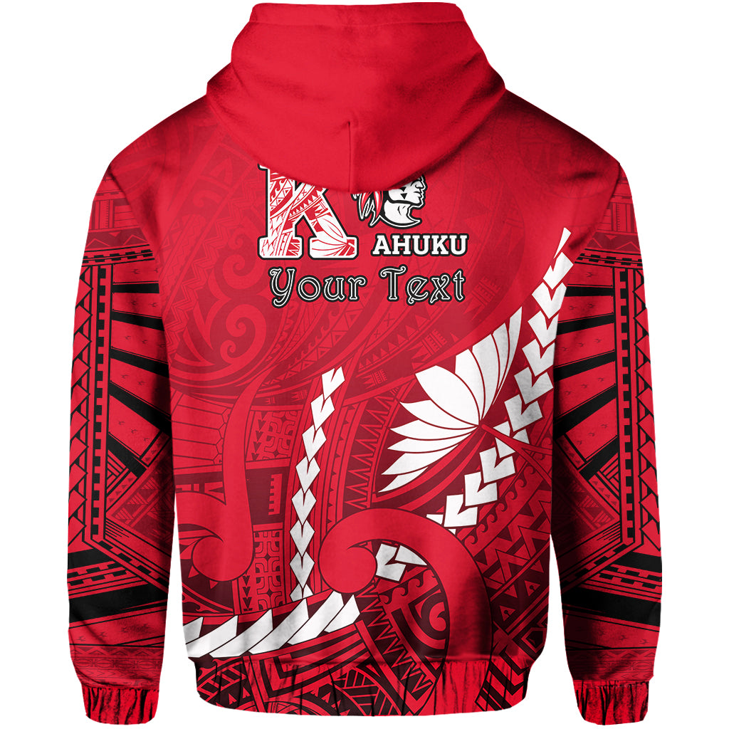 Custom Kahuku Shool Zip Hoodie Enthusiasm Red Raiders LT13 - Polynesian Pride
