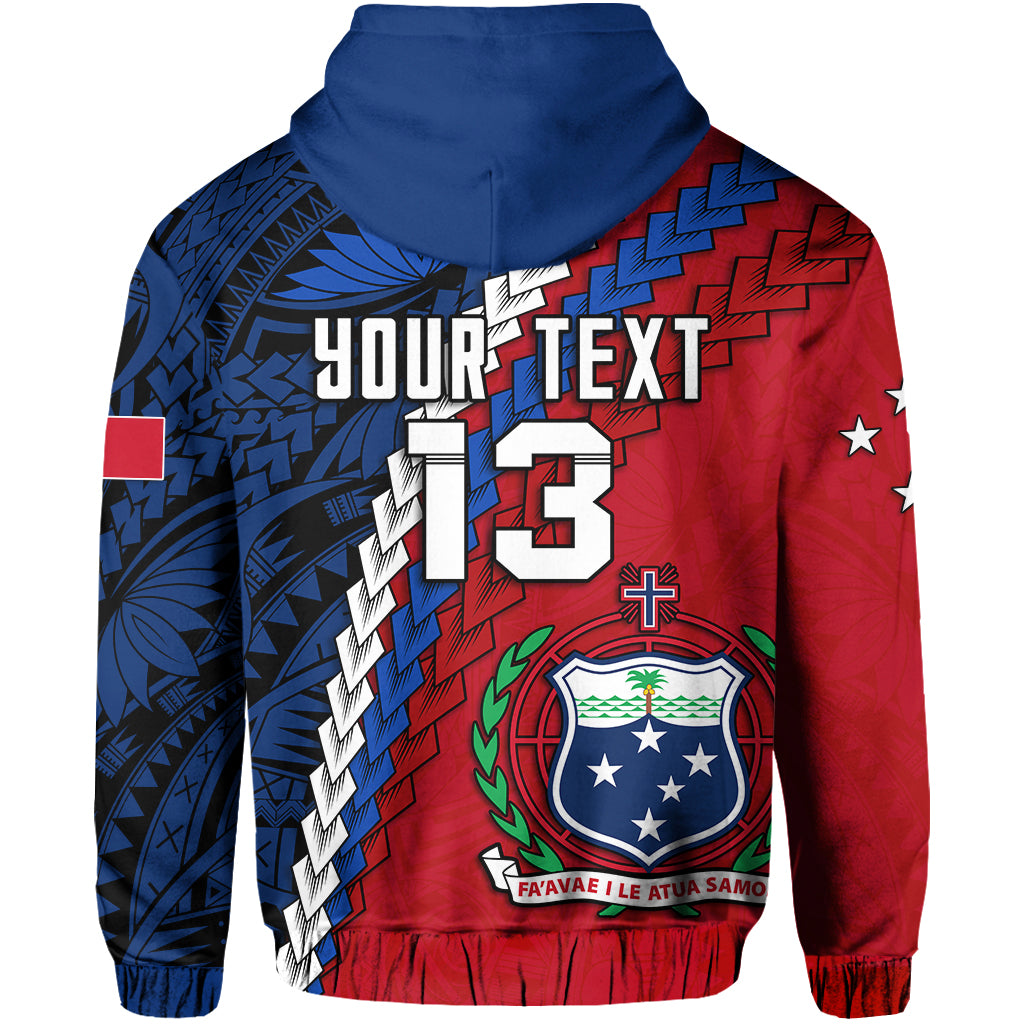 Custom Samoa Polynesian Hoodie Quotes Custom Text and Number LT13 - Polynesian Pride
