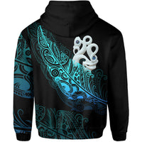 Aotearoa Hoodie Fern Mix Manaia Matau LT13 - Polynesian Pride