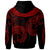 Niue Hoodie Unique Serrated Texture Red - Polynesian Pride