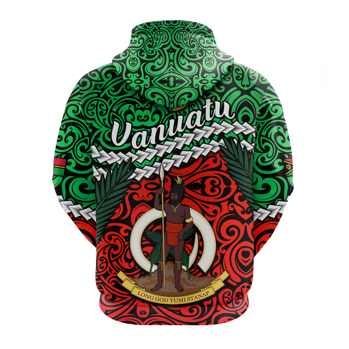 Custom Proud Vanuatu Hoodie Pattern Mix Flag LT13 - Polynesian Pride