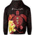 Hawaii Turtle Zip Hoodie Hawaiian Flowers Version Red Elegant LT13 - Polynesian Pride