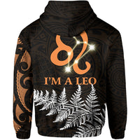 Leo Zodiac Style Maori Hoodie Orange Lion LT13 - Polynesian Pride