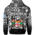 Fiji Rugby Zip Hoodie Flying Fijians Black Tapa Pattern LT13 - Polynesian Pride