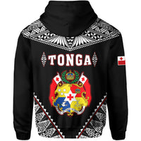 Tonga Zip Hoodie Tongan Kupesi Pattern LT13 - Polynesian Pride