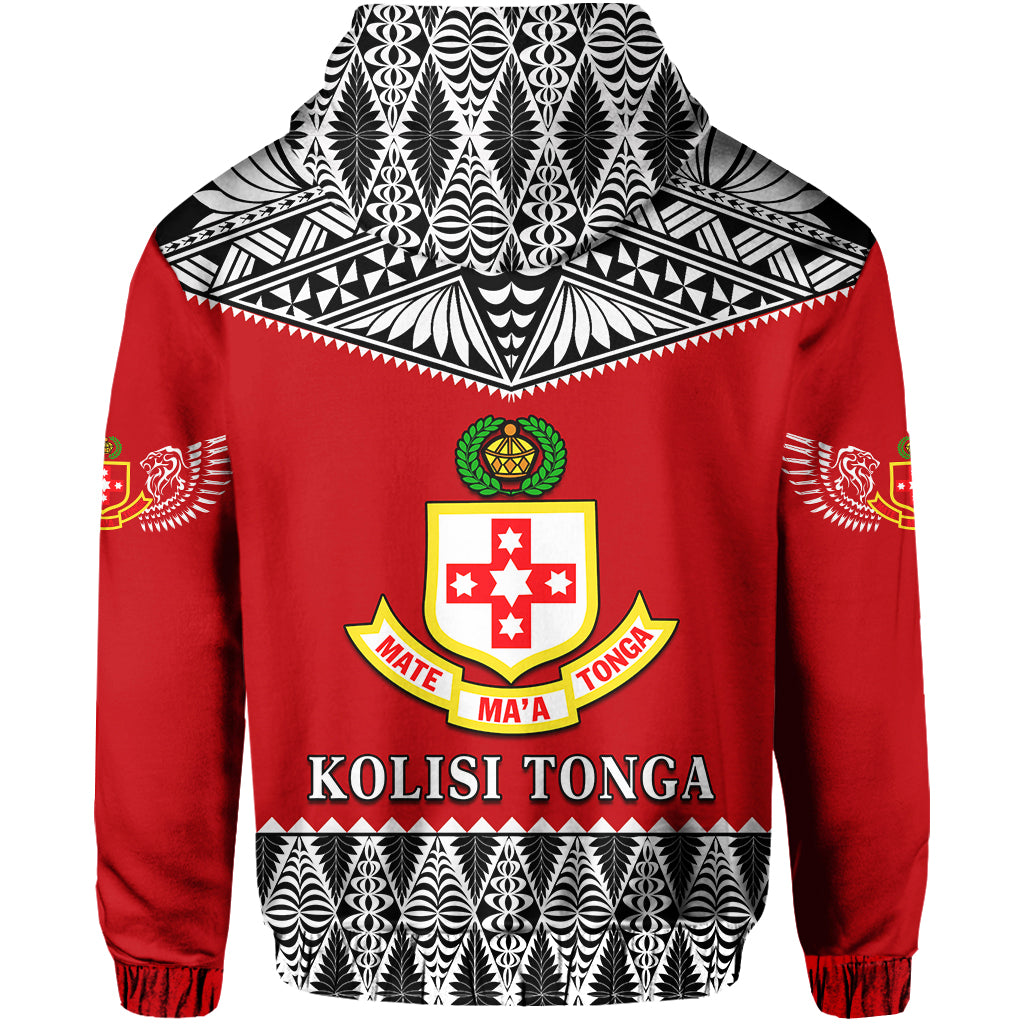 Custom Kolisi Tonga Zip Hoodie College Atele Mate Maa Tonga LT13 - Polynesian Pride