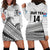 (Custom Text And Number) Fiji Sevens Rugby Hoodie Dress Fijian 7s Tapa Polynesian Art LT14 White - Polynesian Pride