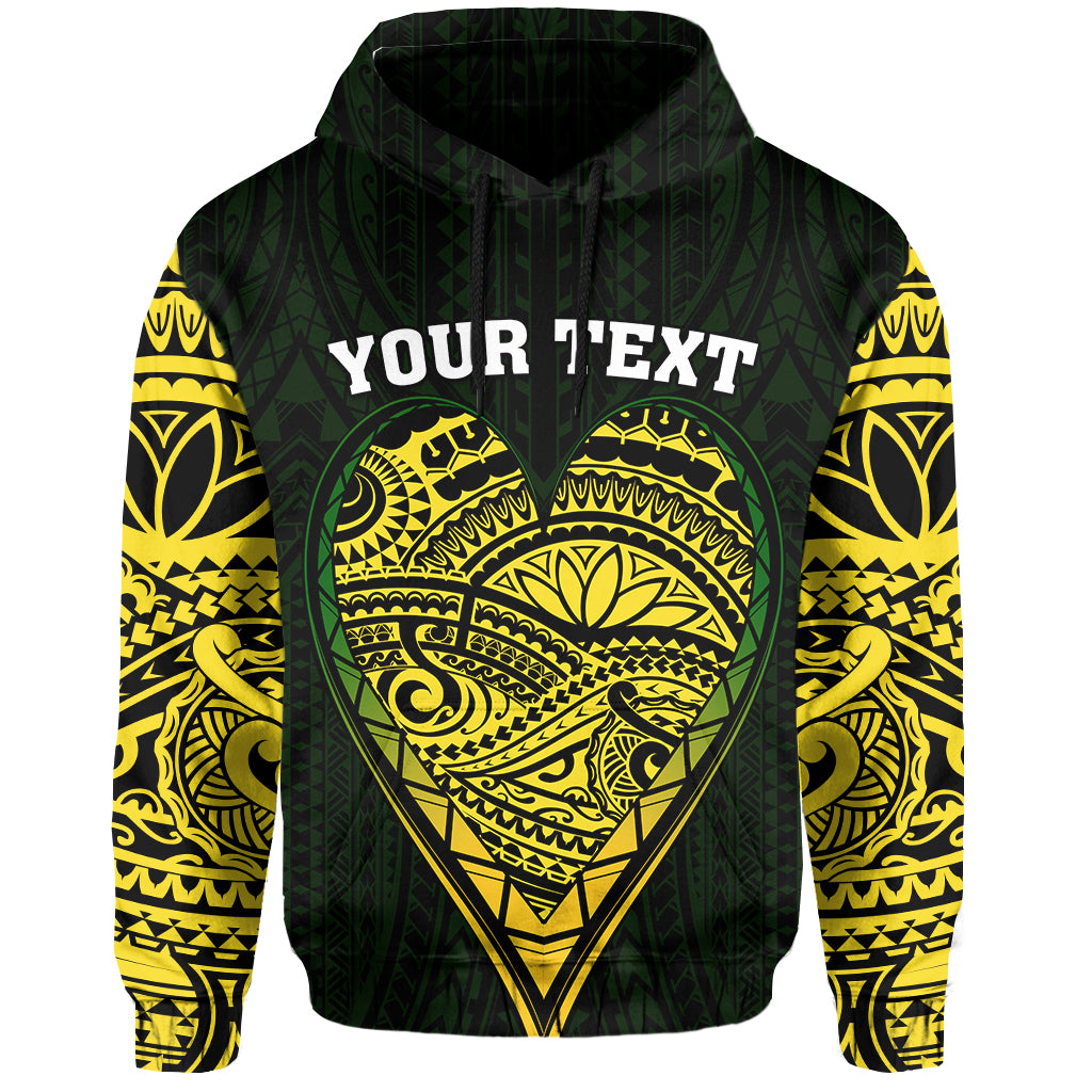 Custom Cook Islands Pattern Hoodie Always In My Heart LT13 Unisex Black - Polynesian Pride