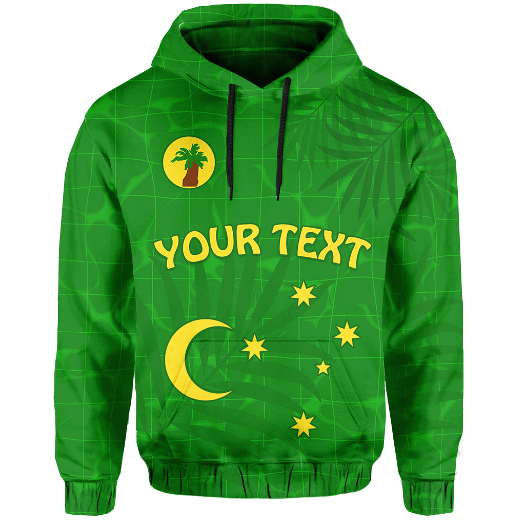 Custom Cocos (Keeling) Islands Hoodie Proud Flag Unique LT13 Unisex Green - Polynesian Pride