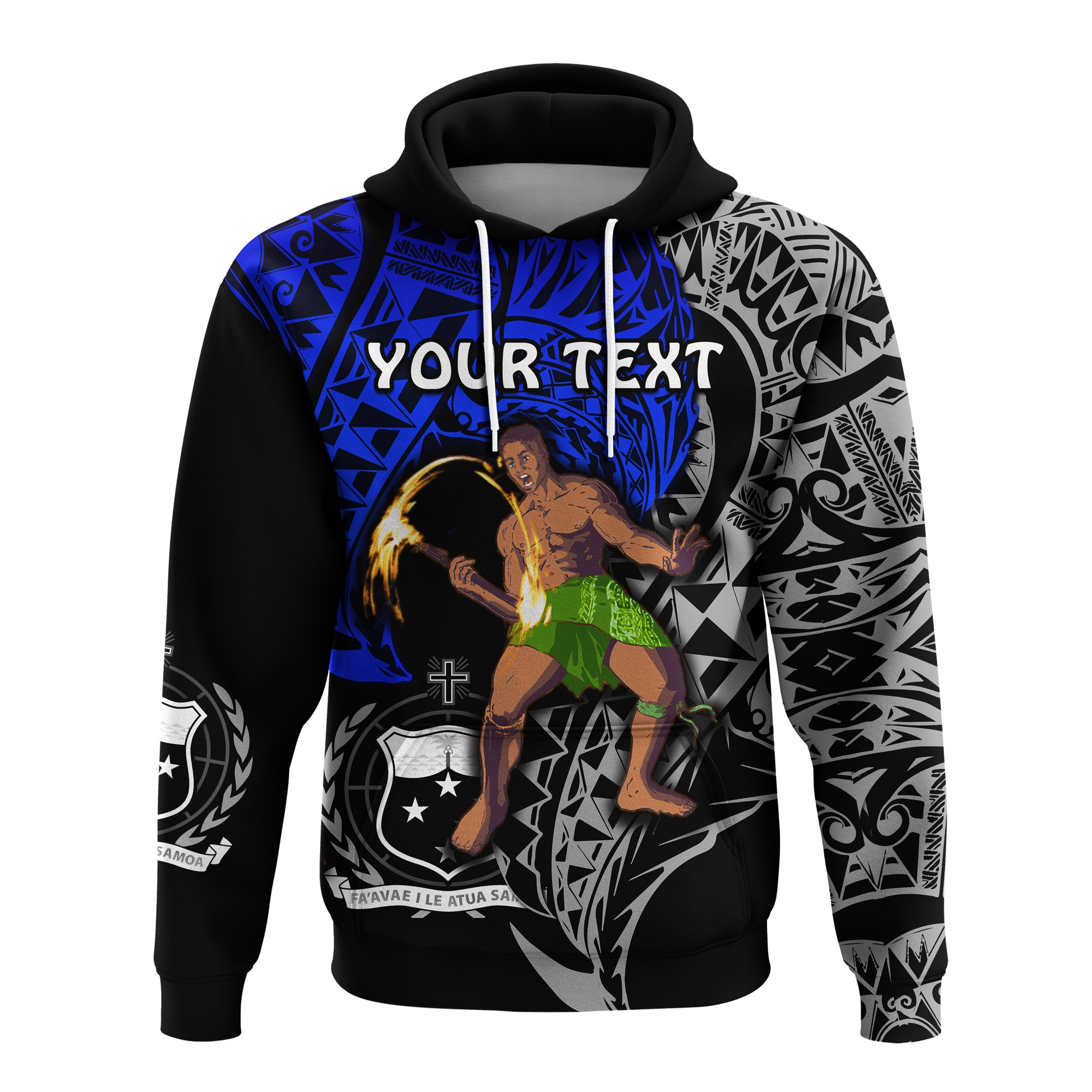 Custom Siva Samoa Hoodie Samoan Dance Mix Blue Polynesian LT13 Unisex Blue - Polynesian Pride