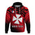 Custom Uvea Chiefdom Wallis et Futuna Hoodie Polynesian Pattern and Flag LT13 Hoodie Red - Polynesian Pride