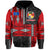 (Island Tribe) Tonga Hoodie Tongan Pattern Mix Polynesian LT13 Unisex Red - Polynesian Pride