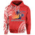 Island Vocal Tribute Hoodie Mix Pattern Version 02 LT13 Unisex Red - Polynesian Pride