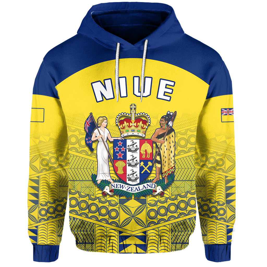 Niue Hoodie Rock of Polynesia (Golden) LT13 Unisex Golden - Polynesian Pride