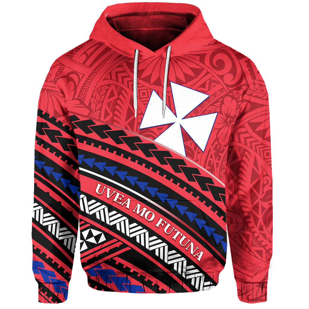 Wallis and Futuna Hoodie Creative Polynesian LT13 Unisex Red - Polynesian Pride