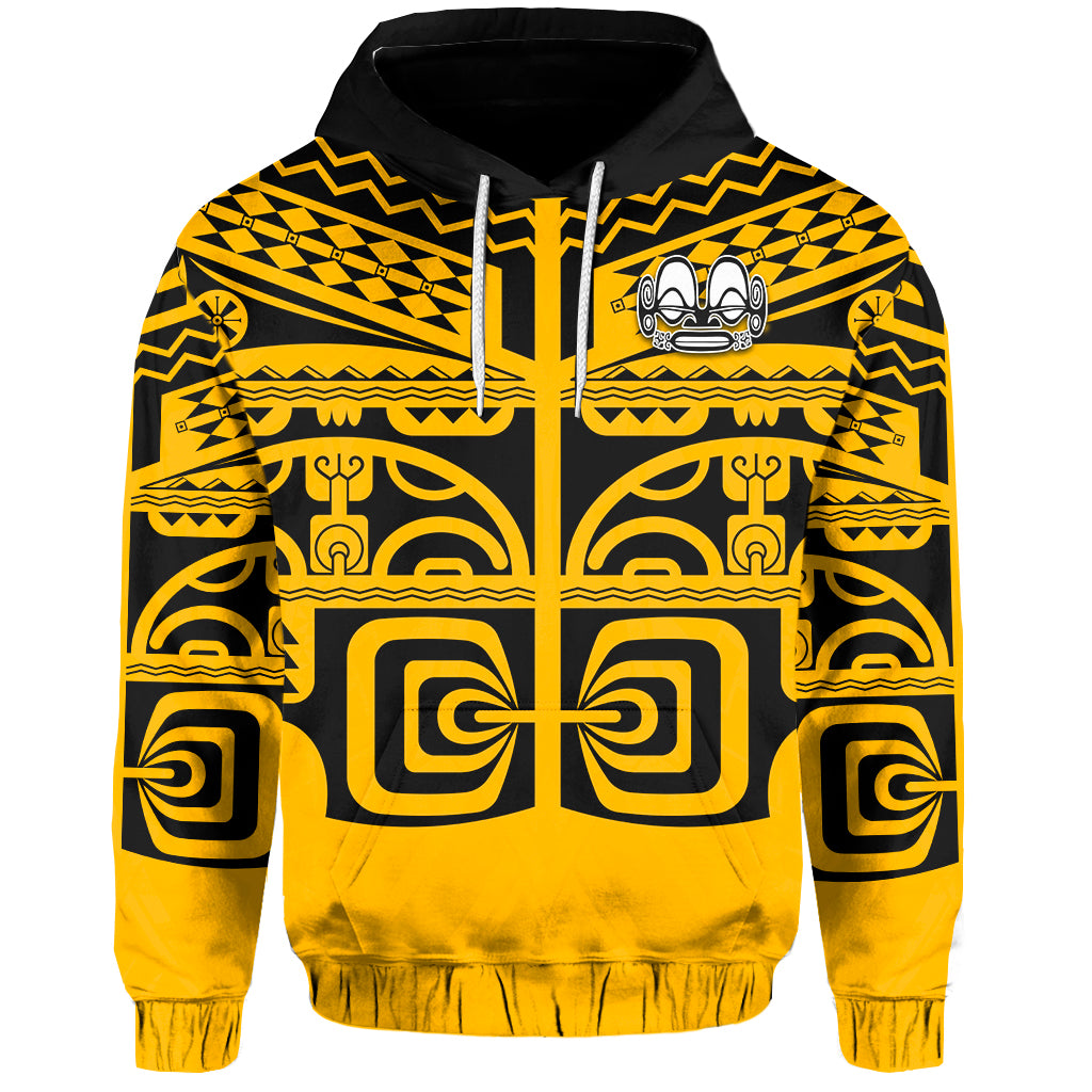 Marquesas Islands Hoodie Marquesas Tattoo Version 02 LT13 Unisex Gold - Polynesian Pride