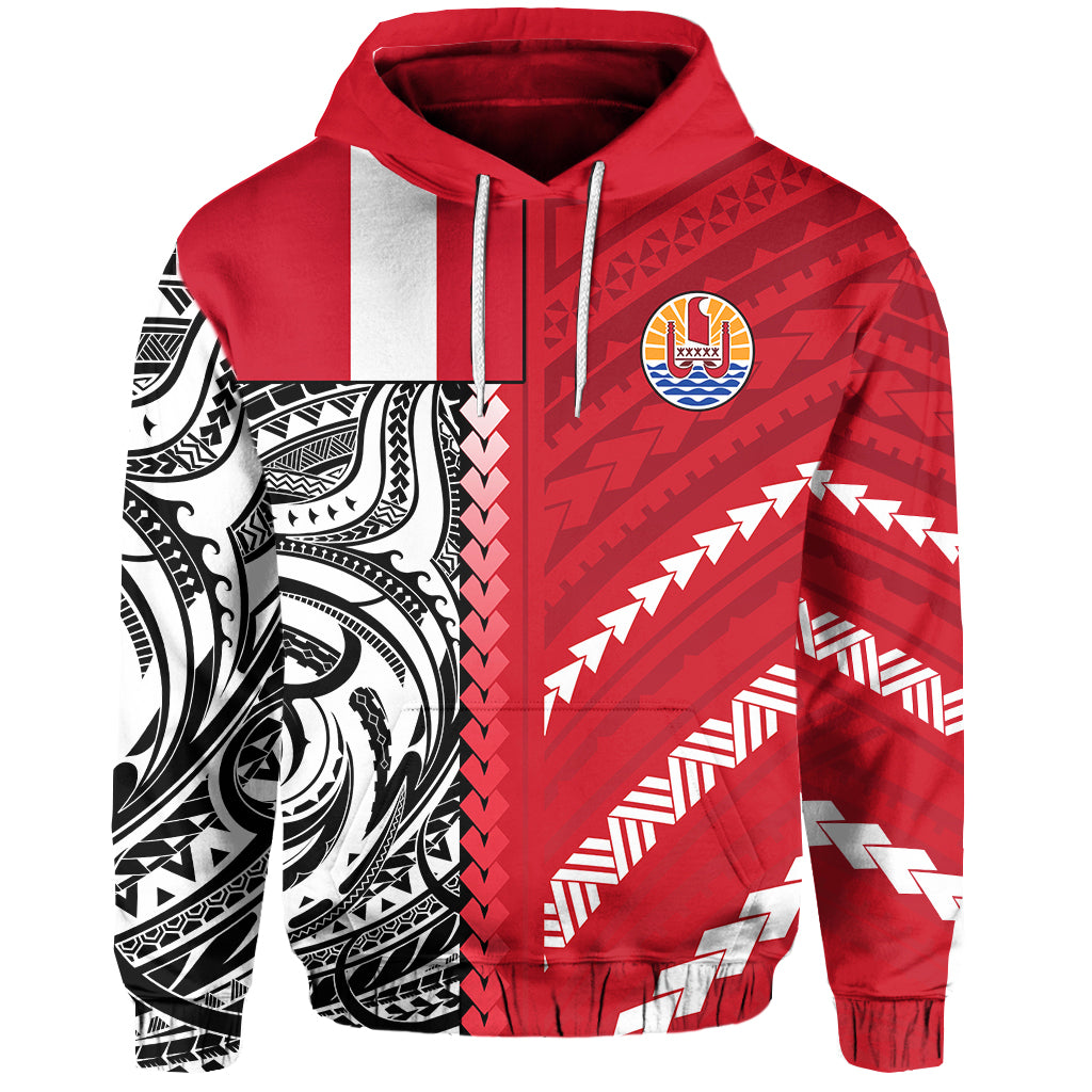 Tahiti Unique Hoodie Polynesia Pattern LT13 Unisex Red - Polynesian Pride