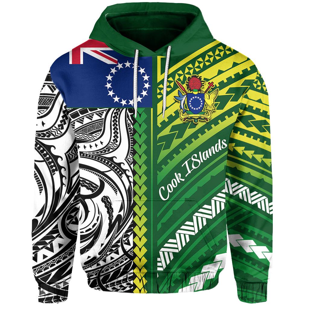 Cook Islands Unique Hoodie Polynesia Pattern LT13 Unisex Green - Polynesian Pride