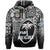 (Custom Text and Number) Fiji Rugby Hoodie Flying Fijians Black Tapa Pattern LT13 - Polynesian Pride