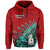 Custom New Zealand Maori Hoodie Fern and Manaia Version Red LT13 Hoodie Red - Polynesian Pride