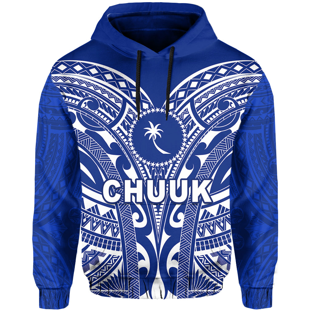 Chuuk Hoodie Micronesia Simple Pattern LT13 Unisex Blue - Polynesian Pride