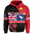 Papua New Guinea Australia Hoodie Aboriginal PNG and AUS LT13 Hoodie Black - Polynesian Pride