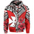 Custom Wallis et Futuna Hoodie Polynesian Pattern and Hibiscus Flowers Version Red LT13 Hoodie Red - Polynesian Pride