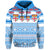 Fiji Polynesian Hoodie Fijian Tropical Flowers LT13 Unisex Blue - Polynesian Pride