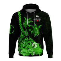 Custom New Caledonia Valentine Couple Love Hoodie My Sunshine Polynesia Turtle Green LT14 - Polynesian Pride
