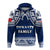 Dynasty Family Hoodie CHALF Polynesian Pattern LT14 Pullover Hoodie Blue - Polynesian Pride