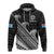 (Custom Text and Number) Fiji Sevens Rugby Fijian 7s Black Tapa Polynesian Art Hoodie LT14 Pullover Hoodie Black - Polynesian Pride