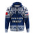 Dynasty Family Hoodie CHALF Polynesian Pattern LT14 Zip Hoodie Blue - Polynesian Pride